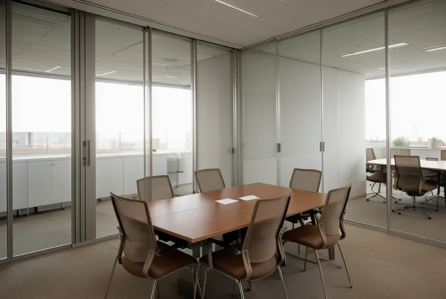 Une salle de réunion vide et calme dans un bureau français