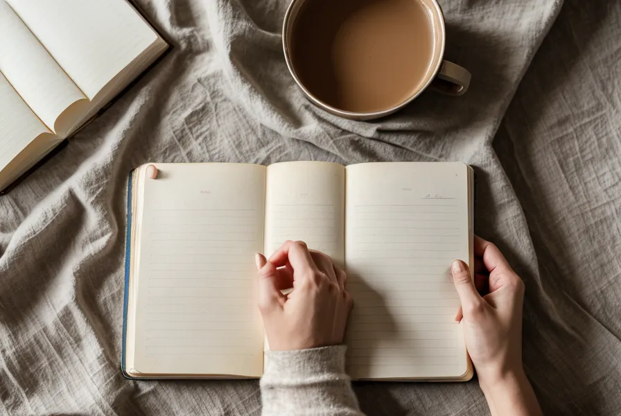 Espace de travail rangé avec un carnet de notes et des tâches cochées, reflet d'une meilleure gestion du temps et d'une confiance en soi retrouvée