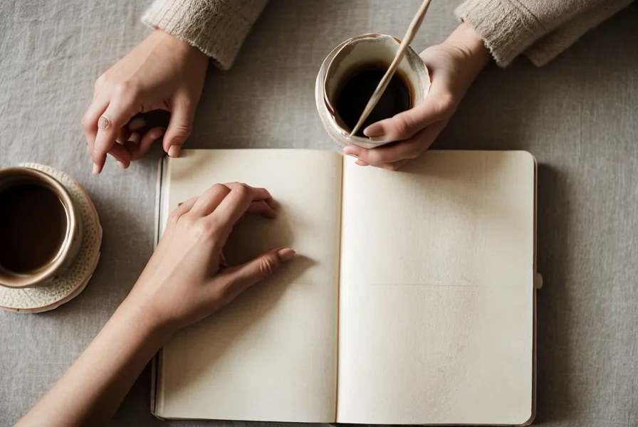 Gros plan d'une montre analogique au poignet, flou de terrasse de café en arrière-plan, pour suivre ses habitudes quotidiennes pas à pas.